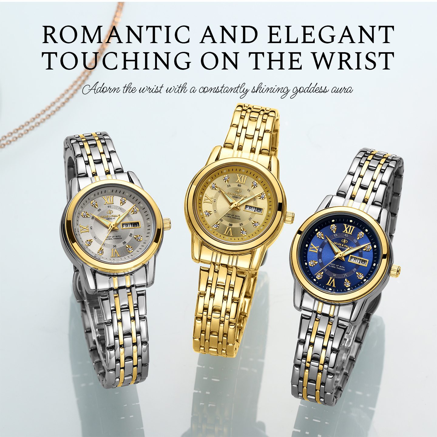 DELOS & PALLAS Overseas Double Calendar Women’s Watch
