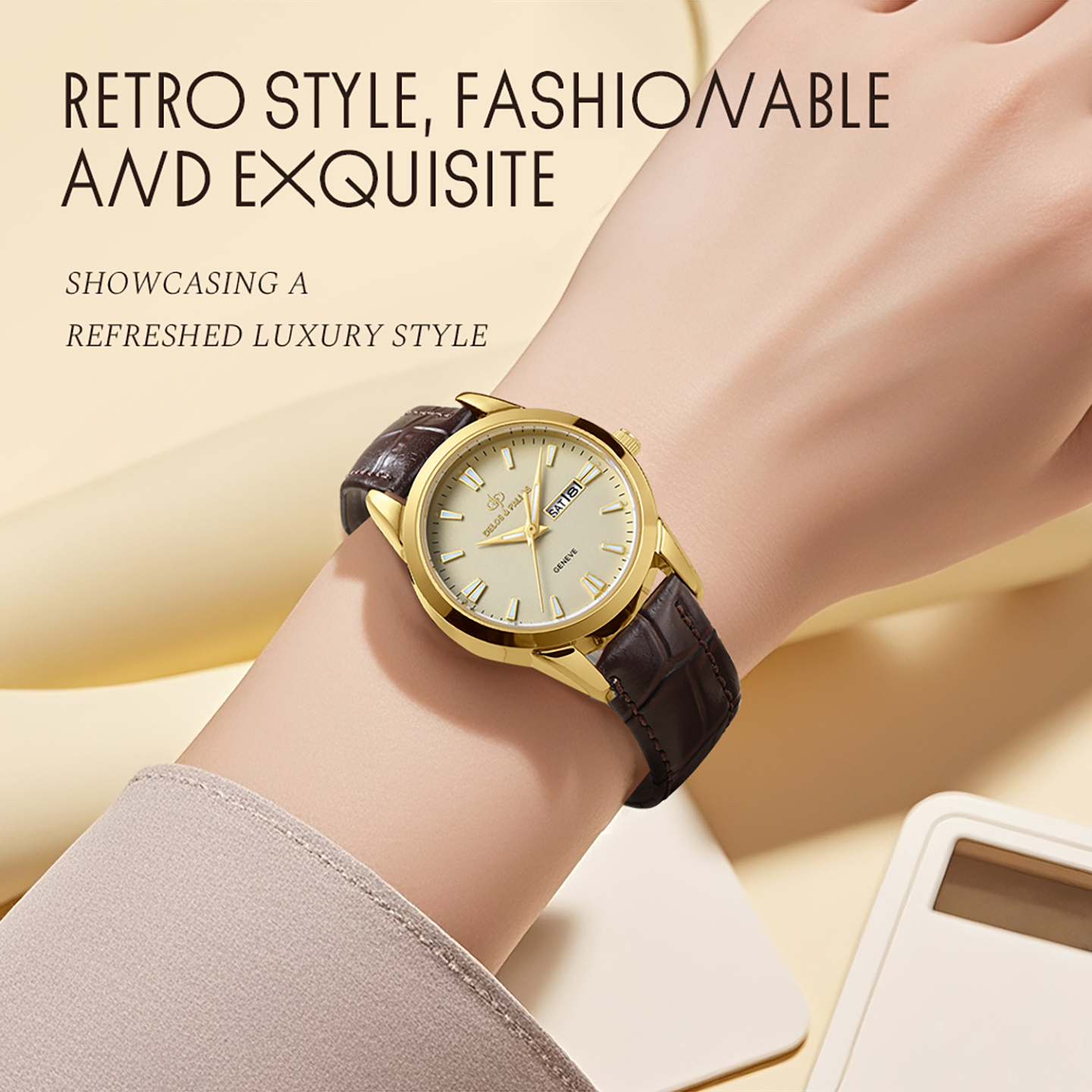 DELOS & PALLAS Patrimony Day-Date Women’s Watch